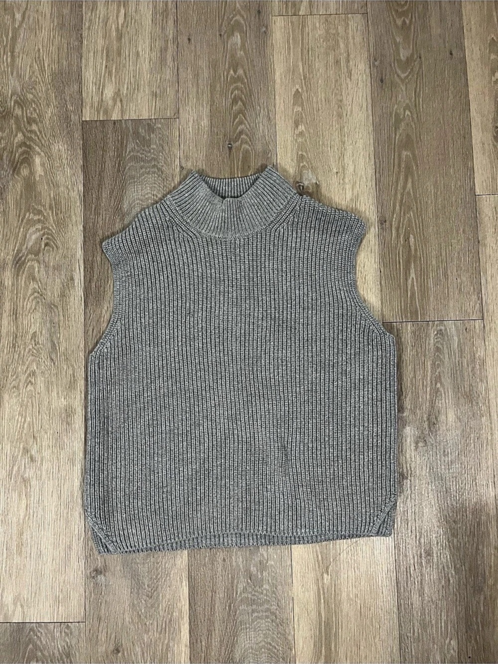 Abercrombie & Fitch Ribbed Crew Neck Sweater Gray Large Like New